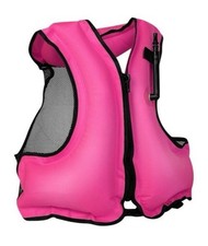 Pink Inflatable Snorkel Vest Swim Life Jacket Adult ISO 12402 UL 12402 90-240 LB
