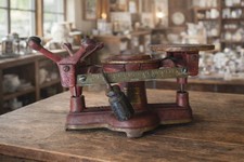 Antique Howe Scale Co Rutland VT Cast Iron Counter Balance Scale Brass Arm