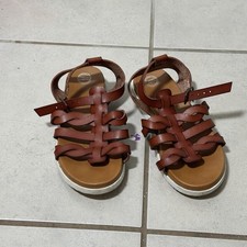 Wonder Nation Girl Kids Brown Strappy Sandals size 2.