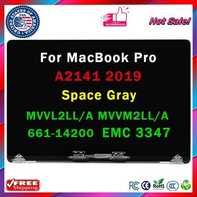 New LCD Screen Display Assembly Space Gray Silver for MacBook Pro 16'' A2141 2019