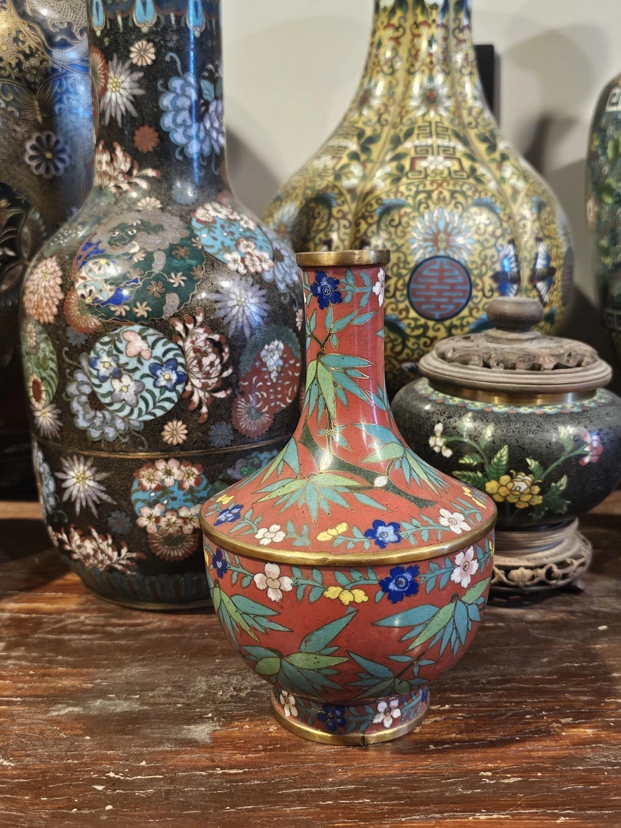 985  中国　景泰藍　七宝　琺瑯　香合1   花瓶1 景泰蓝花瓶| eBay