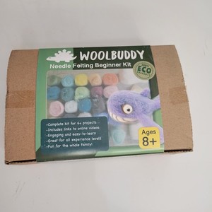 Woolbuddy Needle Felting Beginner Kit 40 Colors Wool Roving Mat Needles Ages 8+