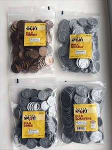 Coins Pretend Play Money Kids Toy Educational Learning Homeschool School