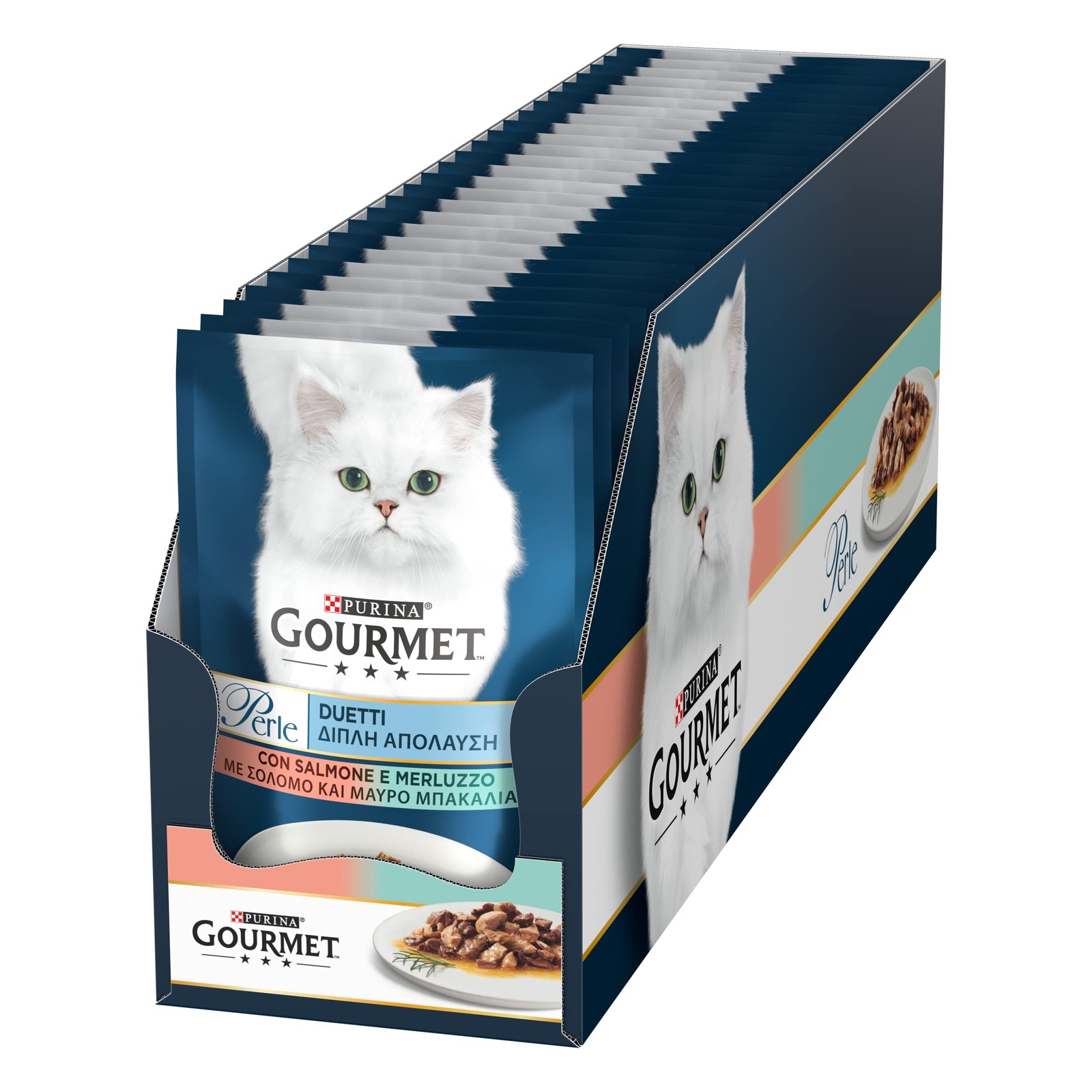 GOURMET Perle Duetti Gatto Adulto Salmone e Merluzzo - Offerta 85g