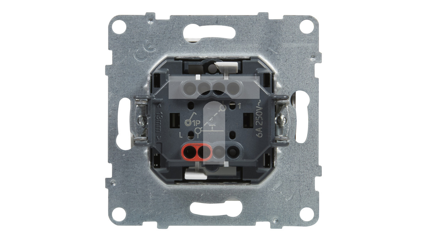 SUNO Single button with symbol. bell white 6A 250V automatic terminals 721113