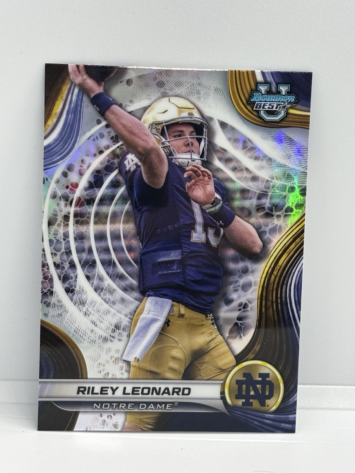 Riley Leonard 2024 Bowman University Best #29 Refractor