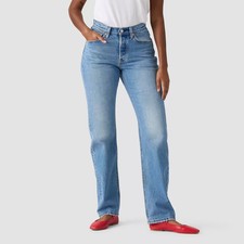 Levi Women 501 High-Rise Curvy Fit Straight Leg Jeans