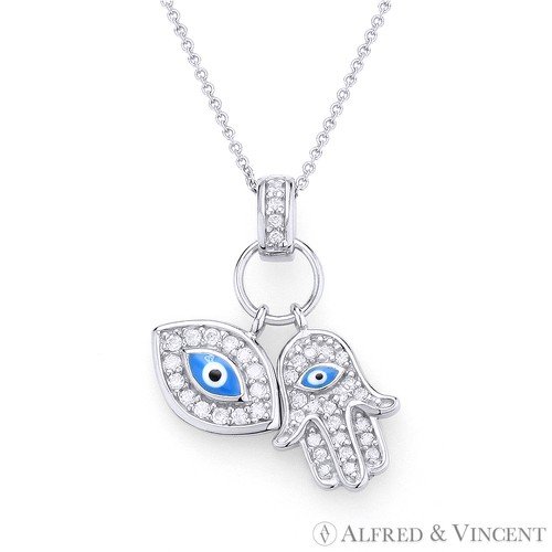 Evil Eye Hamsa Pendant Necklace
