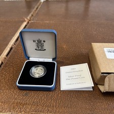 2005 Silver Proof One Pound £1 Coin Menai Straits Bridge