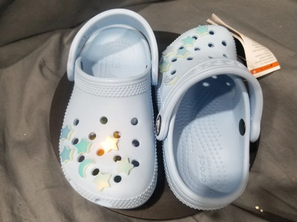 Crocs Niño Pequeño Clásico Estrellas y Luna Talla 8 Niño ¡NUEVO CON ETIQUETAS! Foto 4 de 4
