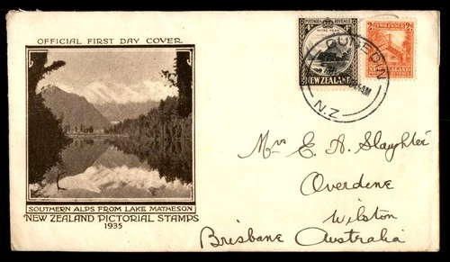 Mayfairstamps New Zealand FDC 1935 Lake and Mountains First Day Cover aax_56695