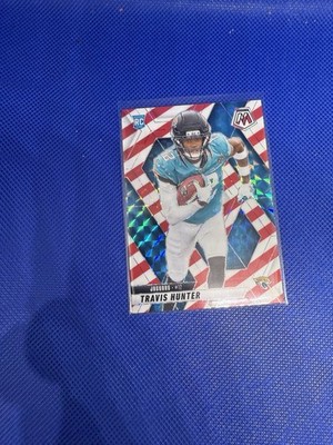 TRAVIS HUNTER Candy Cane Red & White ROOKIE SP 2025 PANINI MOSAIC #301 JAGUARS