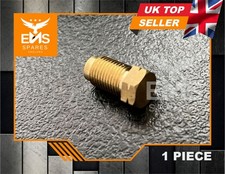 Brass M10 X 1mm Male Brake Union Blanking Plug Undrilled to fit Female Unions-1x