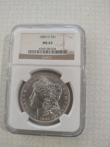 1884-O Morgan Silver Dollar $1 NGC MS63 Certified