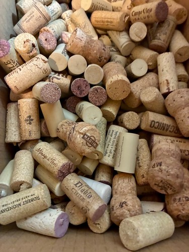 Bulk Lot Assorted Wine Corks 70 Used Craft DIY Art Supplies Mixed Winery Brands