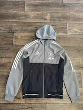 Adidas MANCHESTER UNITED 2017/2018 FOOTBALL HOODED JACKET MEN SMALL