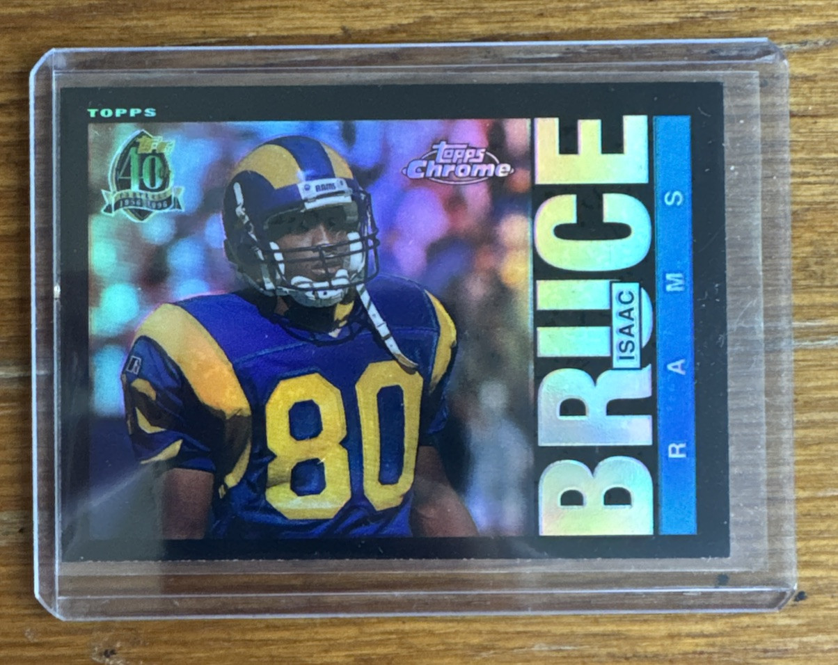 1996 Topps Chrome 40th Anniversary Retro Refractor Isaac Bruce #30 HOF