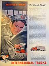1944 Advertisement International Trucks World War II Miracle Man on Truck Front