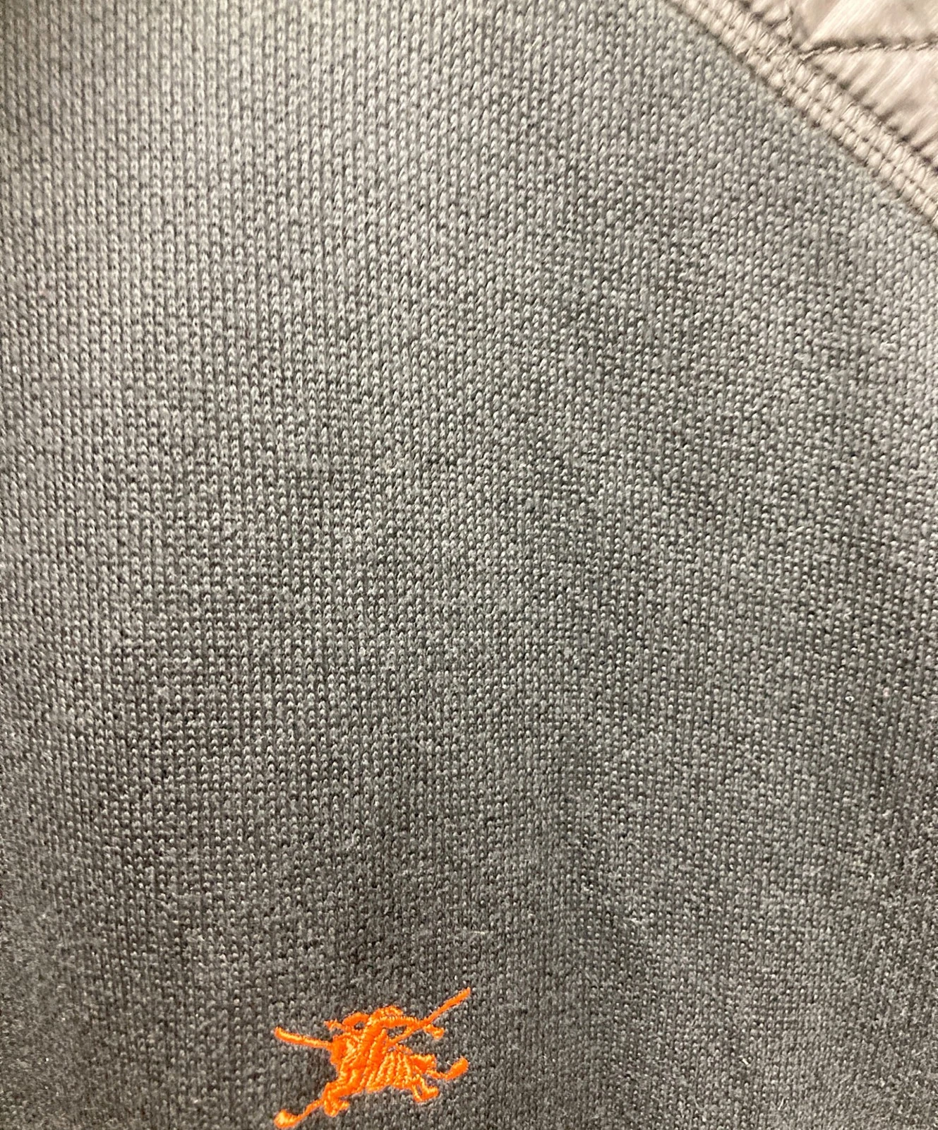 BURBERRY GOLF Felpa mezza zip Nero x Arancione Taglia:L