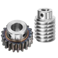Worm Gear Set 1.5 Module 20:1 Reduction Rate Gear-12mm ID 33mm OD, Rod 10mm Bore