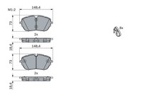 Bosch BremsbeläGe Vorne Rechts Links FüR Peugeot 308 II Sw 3008 Opel Grandland