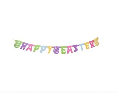 Vibrant Happy Easter Jointed Banner - 6'' x 9'' (Pack of 1), Ultimate Party Decora