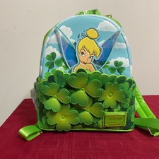 LOUNGEFLY DISNEY PETER PAN TINKER BELL CLOVER MINI BACKPACK NWT