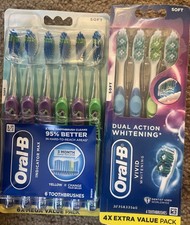 Oral-B Advanced Clean Toothbrushes Color Changing Bristles Soft 10 In Total