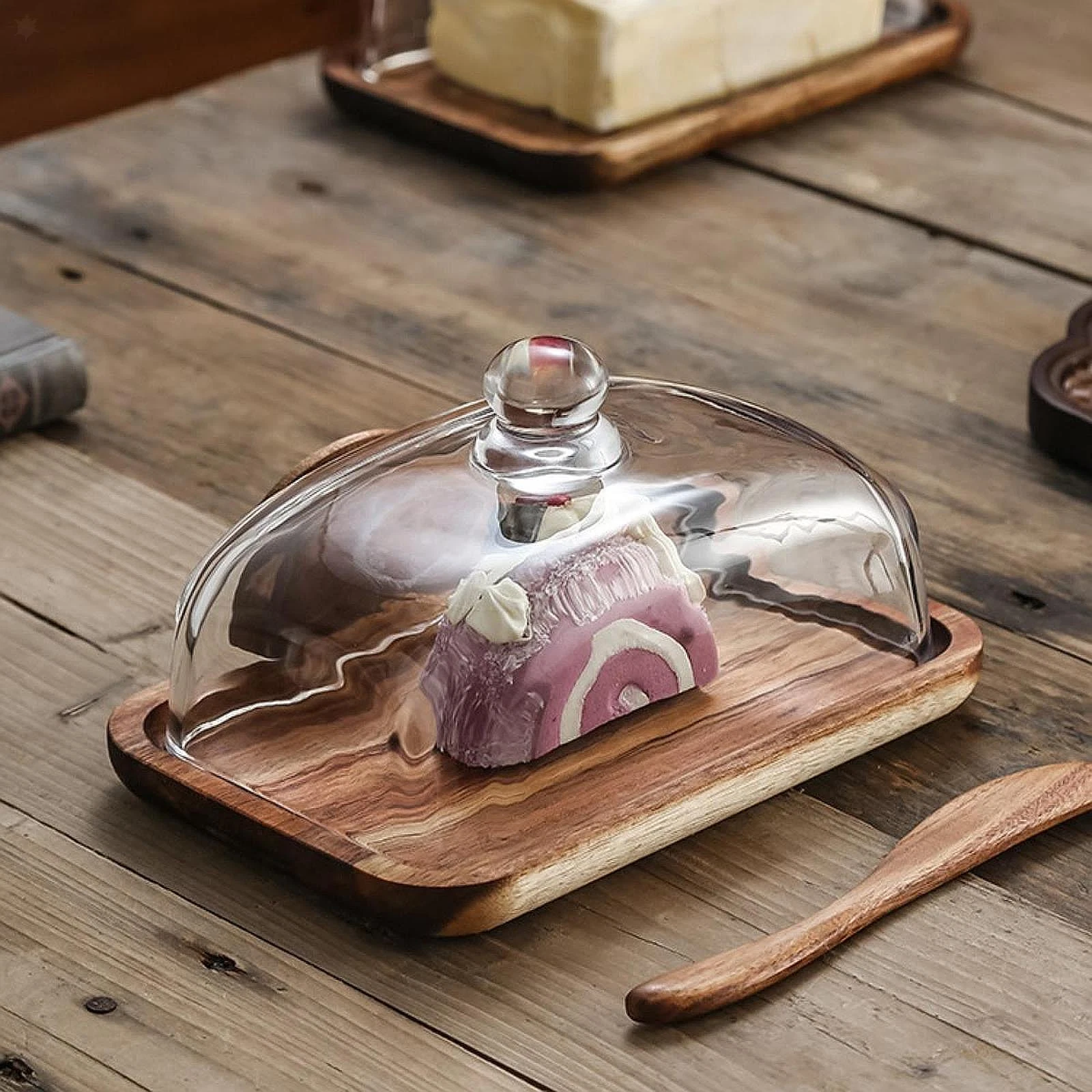 Glass Dessert Dome Cupcake Display Kitchenware Multipurpose Collection Cake