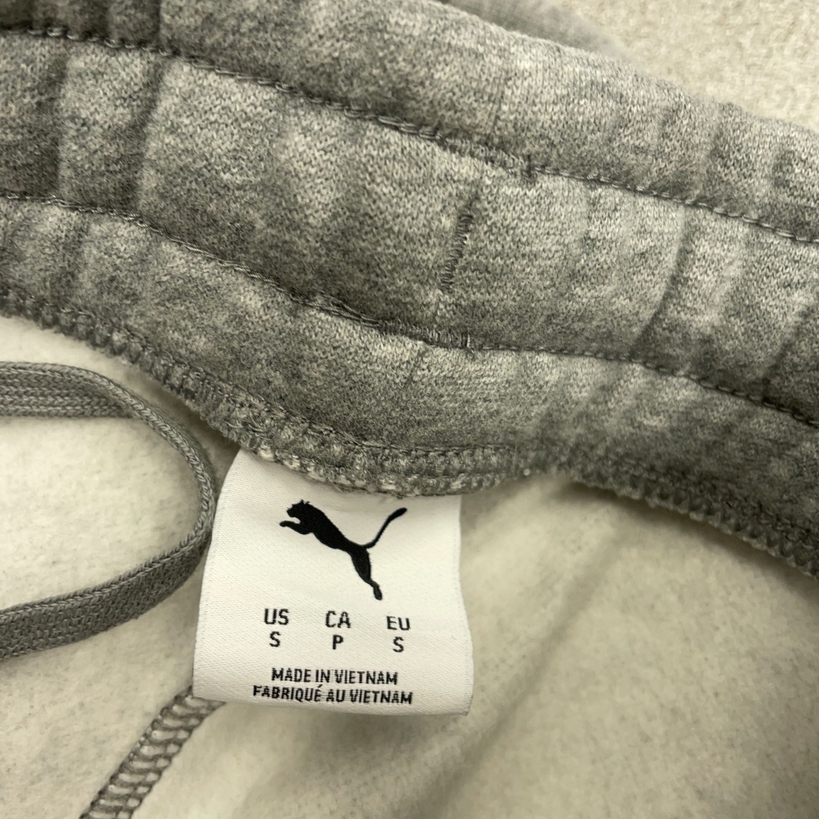 NEW Puma Men's S Fleece Jogger Sweatpants Gray Cotton Blend G1611 thumbnail 7