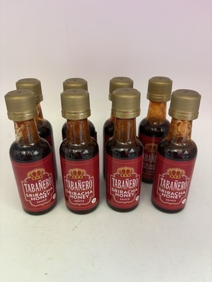 Lot of 8 Tabañero Sriracha Honey Hot Sauce 1.7 oz Mini Bottles Kosher