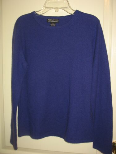 MONT ROUGE 100% CASHMERE  Ladies Purple Sweater Size Medium LS Round Neck - Afbeelding 1 van 6