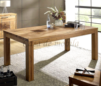 Massivholz Esstisch Rustic 180X76X90Cm Wildeiche Massiv GeöLt Tisch Mit Hirnholz