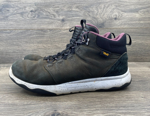 Teva Women's Arrowood Lux Mid WP Trail Hiking Shoes Size 11 Black Waterproof