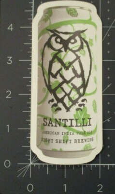 NIGHT SHIFT BREWING nightshift Santilli Can  STICKER decal craft beer brewery C
