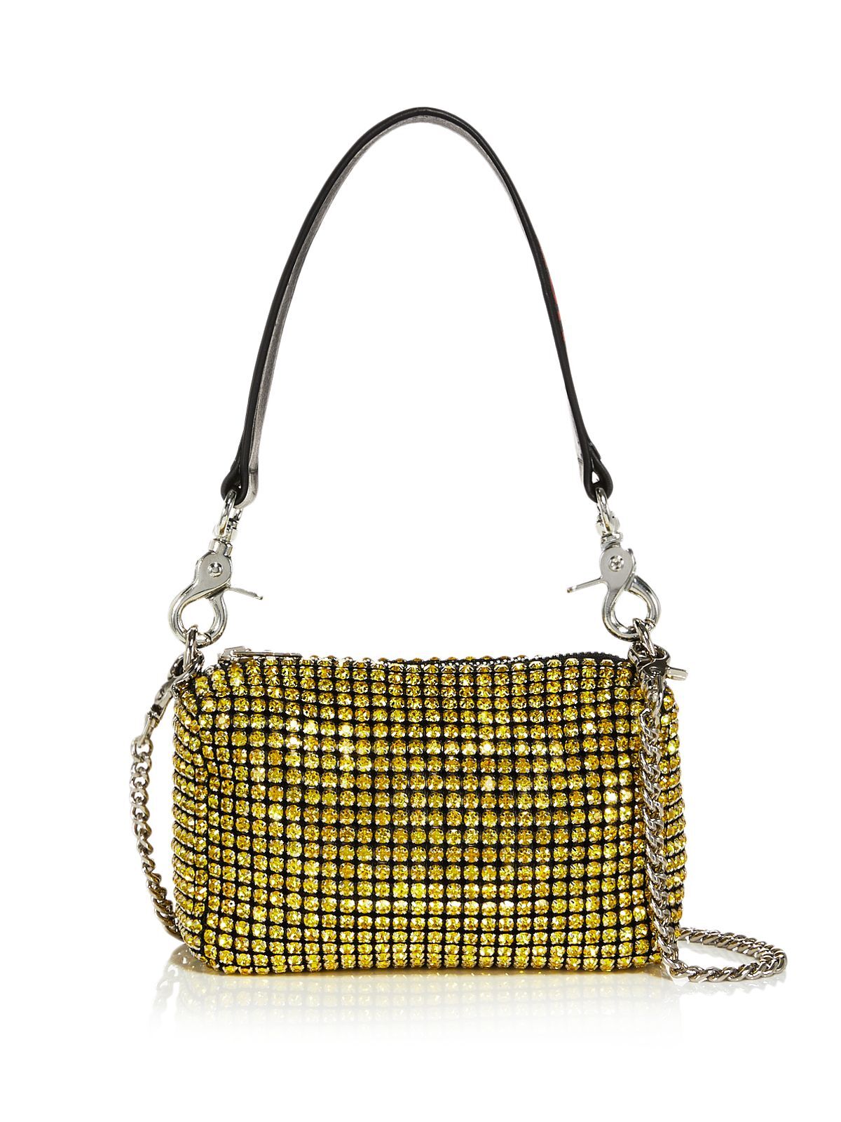 Женская желтая сумка BRUCEGLEN с цепочкой через плечо длиной 20 дюймов украшенная желтыми вставками на одно плечо 34990₽