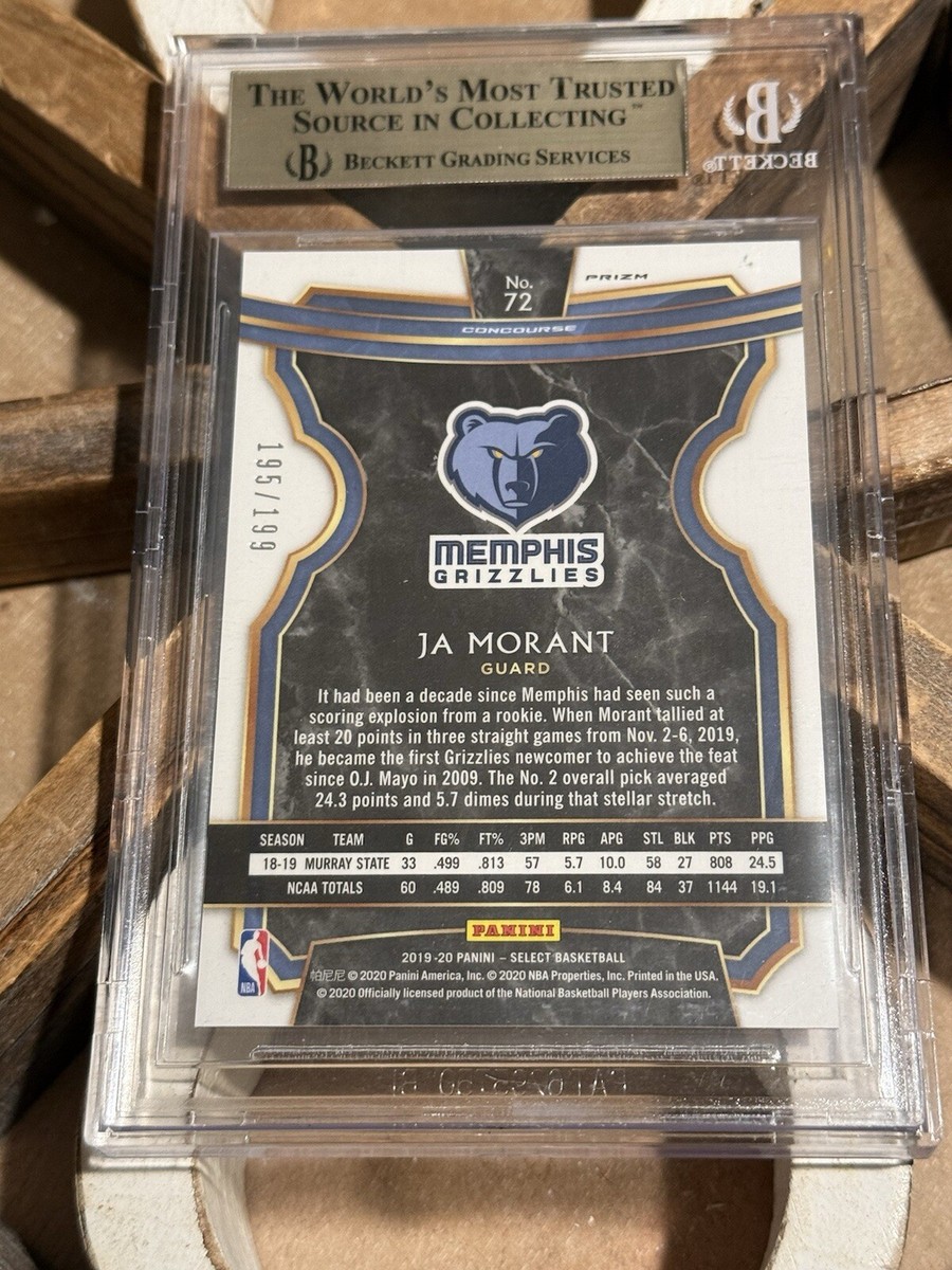 2019-20 Select Ja Morant Concourse Red Wave Prizm Rookie RC #72