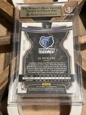 2019-20 Select Ja Morant Concourse Red Wave Prizm Rookie RC #72