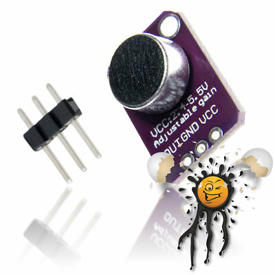 MAX4466 Geräusch- Sound- Mikrofon- Sensor Modul 2,4-5,5V ESP8266 ESP32
