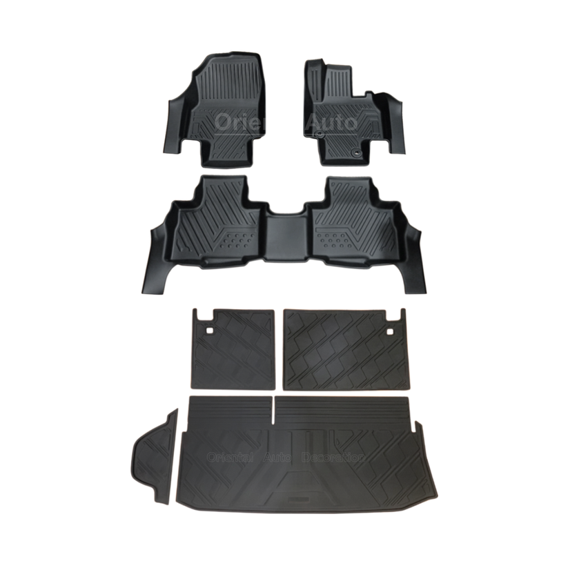 TPE 5D Floor Mats & 3D Cargo Mat for Toyota Kluger GX GXL 2021Onwards