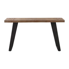 Minimalist Midcentury Modern Console Table Architectural Industrial Oak Black