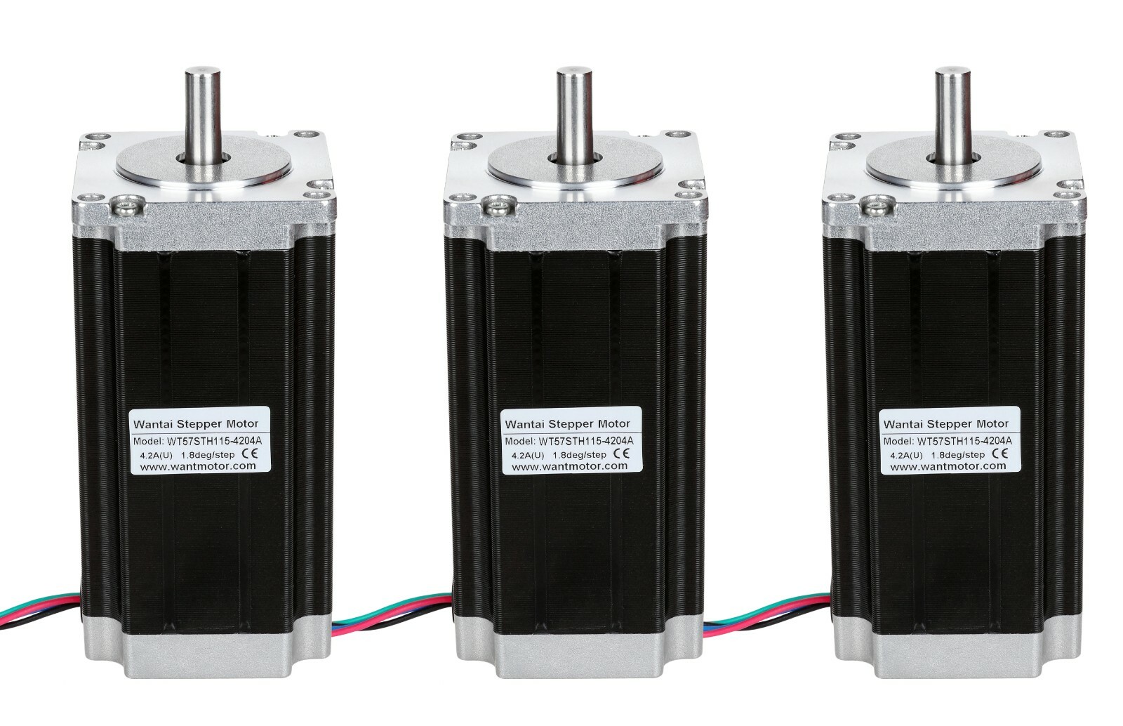 (USA SHIP)Wantai 3PCS NEMA23,425oz-in,4.2A,8mm Single Shaft,craving,CNC Router