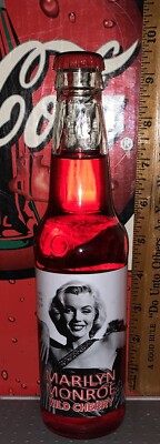 MARILYN MONROE WILD CHERRY ROCKET FIZZ 12 OZ GLASS BOTTLE LIMITED