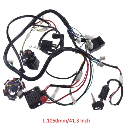 GY6 150cc ELECTRIC Stator Wire Harness Loom Magneto Coil CDI Rectifier Solenoid