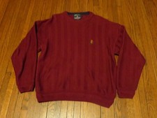 Men's VTG 90's Chaps Ralph Lauren Maroon Burgundy Knitted Sweater sz XL