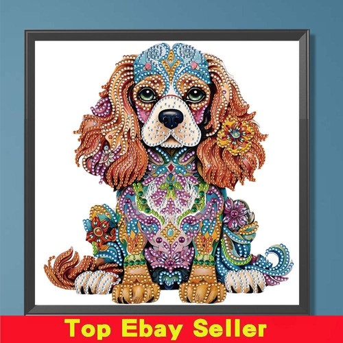 5D DIY Partially Specially Shaped Drill Diamond Painting Color Dog Kit ...