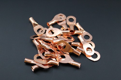 8 GAUGE COPPER 5/16 RING 5 PK CRIMP TERMINAL CONNECTOR AWG BATTERY LUG CUR8516 - Picture 6 of 8
