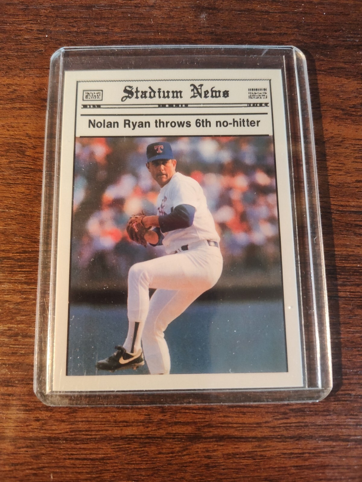 1990 Stadium News Throws 6th No-Hitter Nolan Ryan Ltd Ed Oddball
