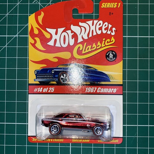 HOTWHEELS CLASSICS SERIES #1 1967 Chevy Camaro W/Spectra Flame Paint 1/64 #14/25