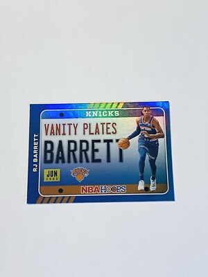 RJ Barrett 2020-21 Panini Hoops Vanity Plates Holofoil #25 New York Knicks